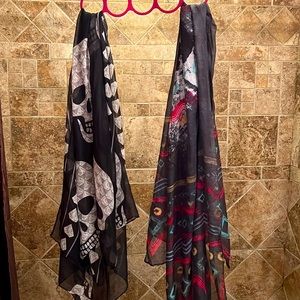 Long sheer skull scarfs/cover ups